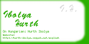 ibolya hurth business card